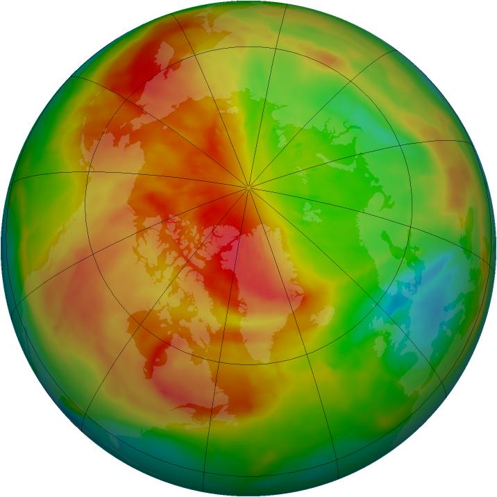 Arctic ozone map for 17 March 2014